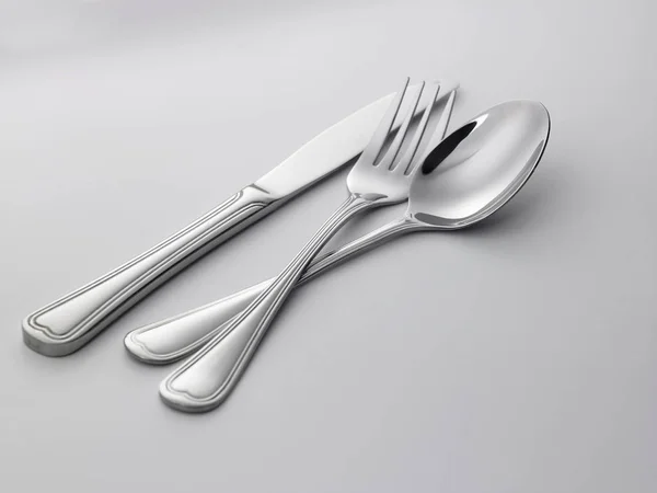 Spoon, knife and fork — Stock Photo, Image