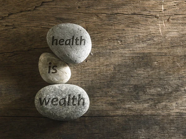 health is wealth Inspirational stones