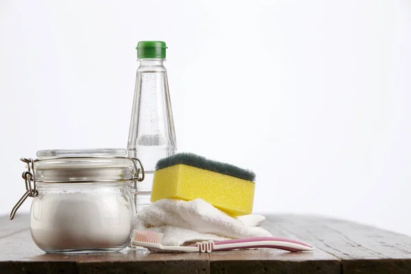 Bicarbonato de sodio con vinagre — Foto de Stock