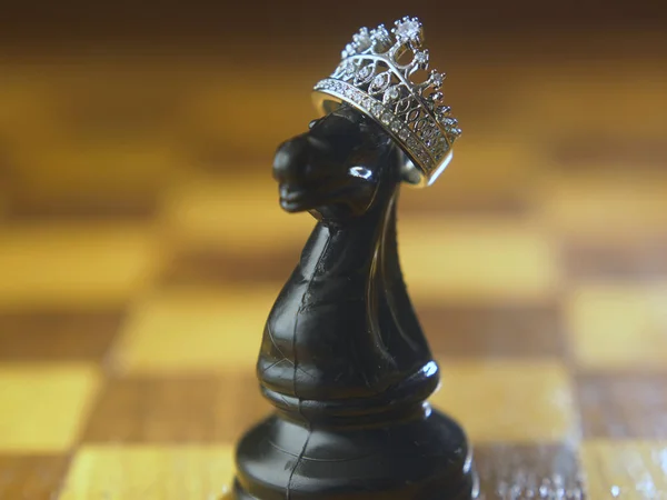 black chess with crown