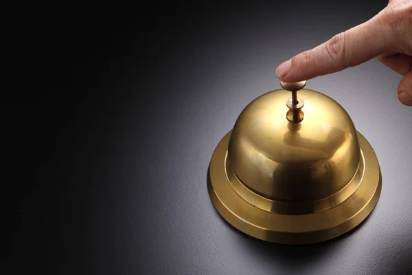 Hand ringing Service bell — Stock Photo, Image