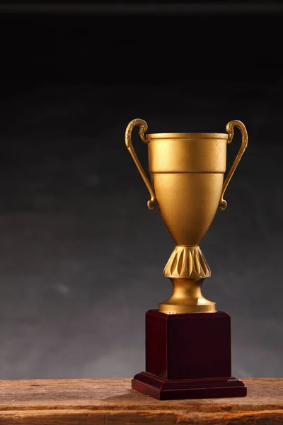 Sports trophy on table — Stock Photo, Image