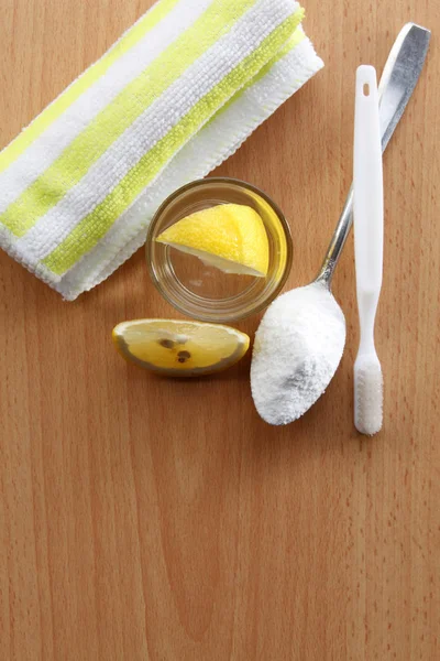 Baking soda on table — Stock Photo, Image