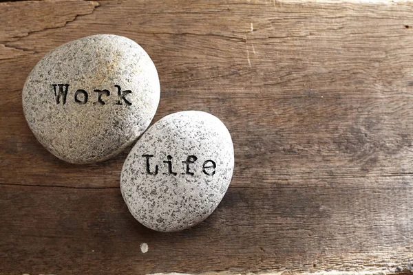 Work and life Inspirational stones — Stock Fotó