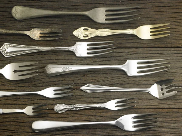 Group of antique forks — Stock Photo, Image