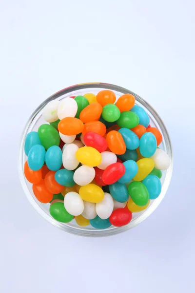 Jelly beans in bowl — Stock Photo, Image