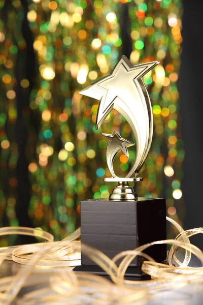 Sports trophy on table — Stock Photo, Image