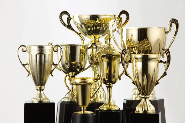 Diversi trofei d'oro — Foto Stock