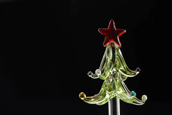 Μίνι γυάλινο κρύσταλλο χριστουγεννιάτικο δέντρο — Φωτογραφία Αρχείου