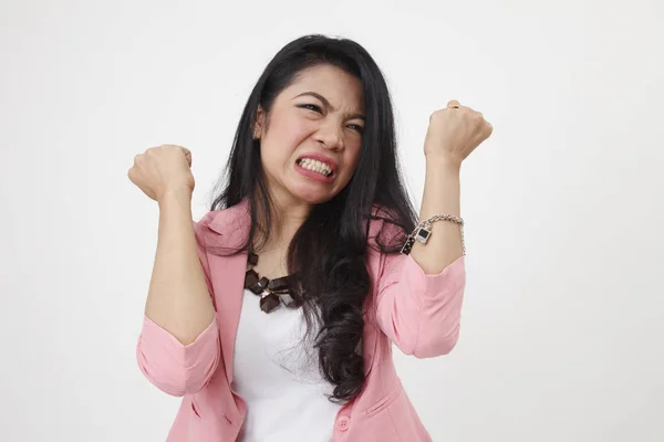 Angry malay woman — Stock Photo, Image