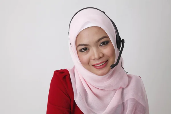 Malay woman at reception — Stock Photo, Image