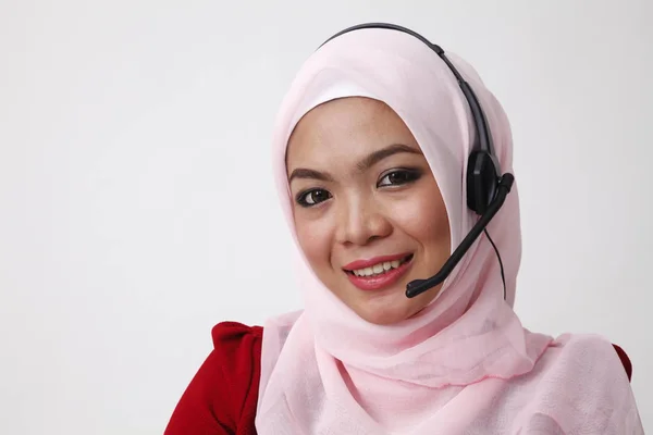 Malay woman at reception — Stock Photo, Image