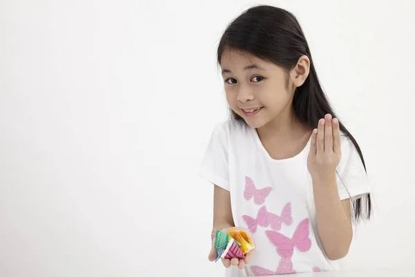 Malajski Dziewczyna Zapraszając Znajomych Gry Tradycyjne Gry Batu Seremban Lub — Zdjęcie stockowe