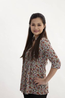 studio poz malay kadın portresi 