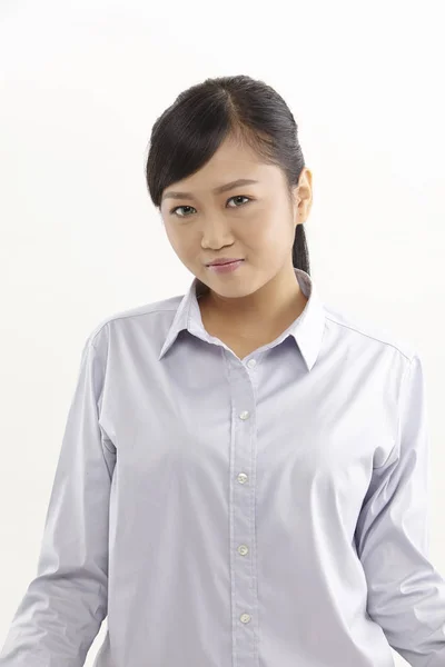 Portrait Asian Woman White Background — Stock Photo, Image