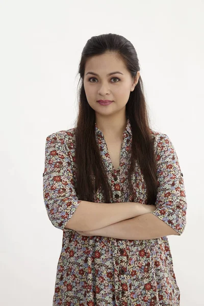 portrait of malay woman posing in studio