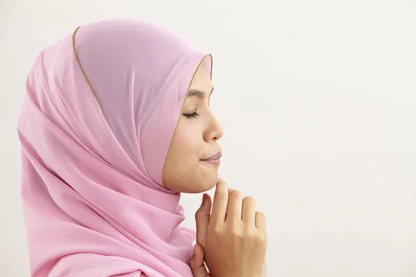 Zamknięty Profil Malay Kobieta Oko — Zdjęcie stockowe