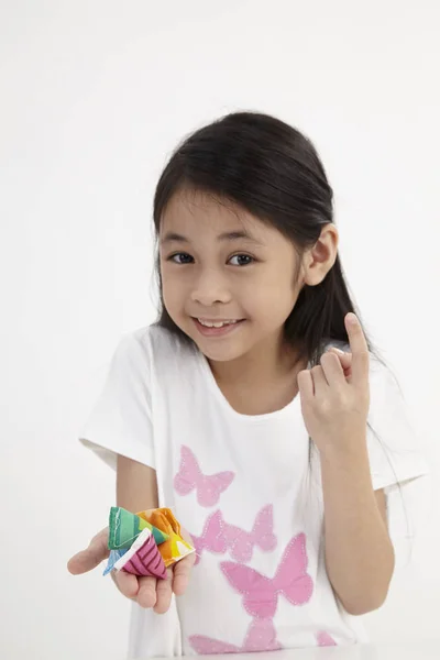 Malajski Dziewczyna Zapraszając Znajomych Gry Tradycyjne Gry Batu Seremban Lub — Zdjęcie stockowe