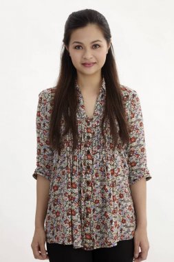 studio poz malay kadın portresi 