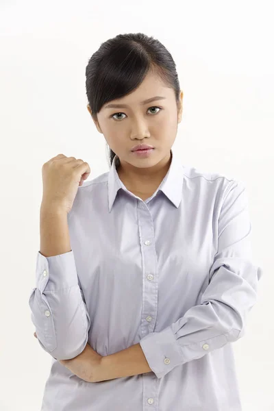 Portrait Asian Woman White Background — Stock Photo, Image