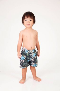 Çinli çocuk yaz tatili için hazır olsun