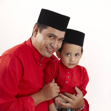 hari raya baba çocuğunu sarılma