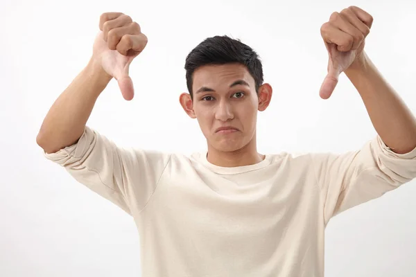 Malay Teenage Feel Bad Thumb — Stock Photo, Image