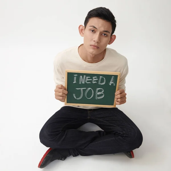 Maláj Tizenéves Gazdaság Egy Üzenetet Hogy Szüksége Foglalkozása — Stock Fotó