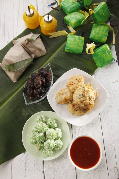 Top View Malaysia Traditional Food Waiting Buka Puasa — Stock Photo, Image