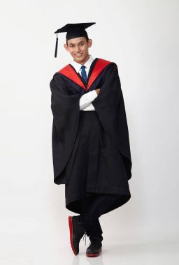  malay mezun öğrenci studio poz kamera seyir