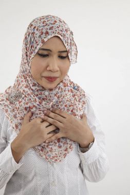 üzücü olan Malay kadın ve ifade konforsuzluktan