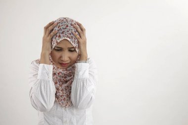 üzücü olan Malay kadın ve ifade konforsuzluktan