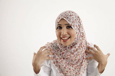 El hareketi ile Malay kadın bana geldi