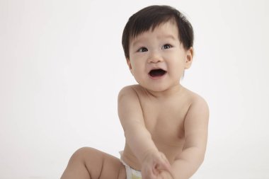 sürpriz ifade ile Çinli bebek