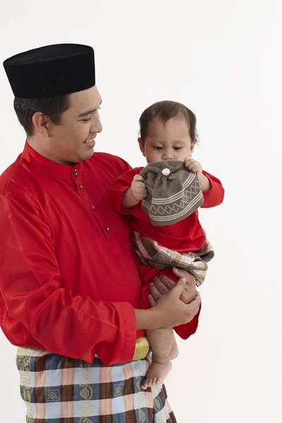 malay family ,father and son