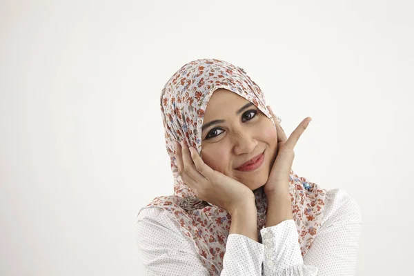 Portret Szczęśliwy Malay Kobieta — Zdjęcie stockowe