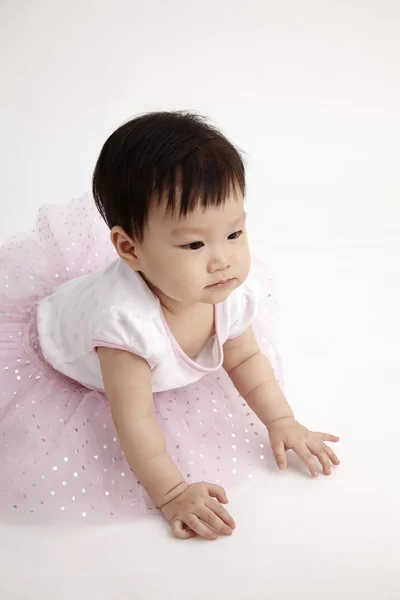 Chinese Baby Wearing Party Dress — Stock Photo, Image