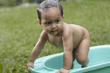 malay bebek eğlence - açık banyo sahip