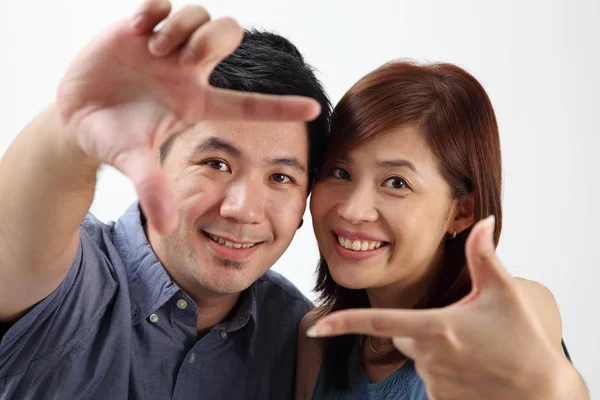 Couple Hand Cropping Gesture — Stock Photo, Image