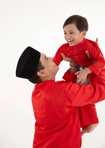 Apa Játszik Fiával — Stock Fotó
