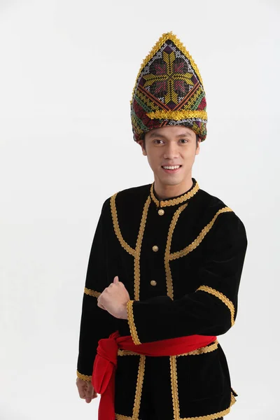 Hombre Borneo Vistiendo Traje Tradicional — Foto de Stock