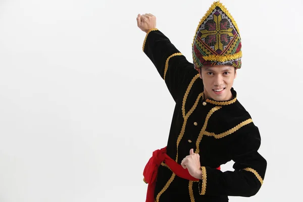 Hombre Borneo Vistiendo Traje Tradicional —  Fotos de Stock