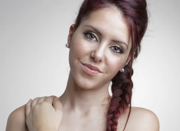 Italy, studio portrait of a beautiful girl — Stock Photo, Image