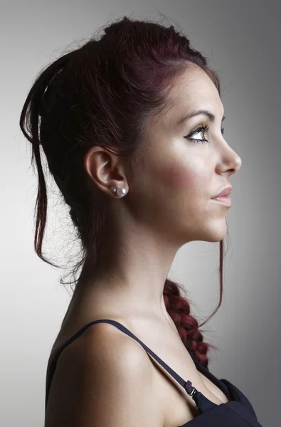 Italy, studio portrait of a beautiful girl — Stock Photo, Image