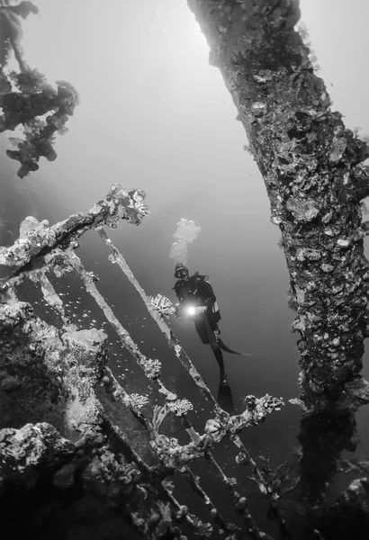 SUDAN, Red Sea, U.W. photo, wreck diving, Umbria wreck - FILM SCAN — Stock Photo, Image