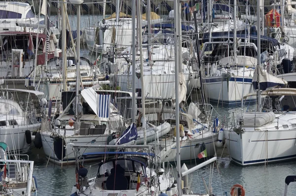 Italy, Sicily, Mediterranean sea, Marina di Ragusa; 20 October 2016, luxury yachts in the port - EDITORIAL — ストック写真