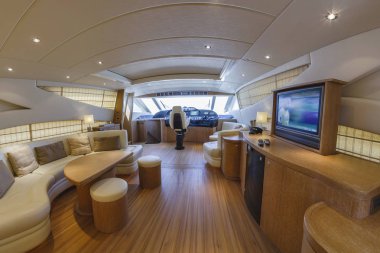 İtalya, fiumicino (rome), alfamarine 78 lüks yat, yemek