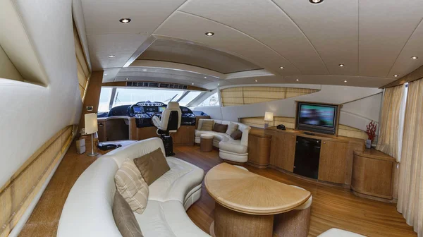 Italy, luxury yacht, dinette — Stock Photo, Image