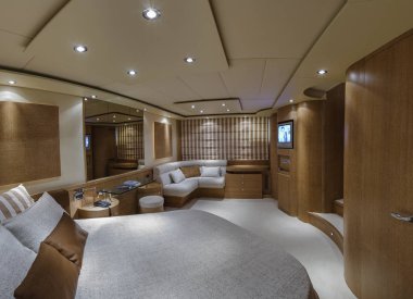 İtalya, Fiumicino (Rome), lüks yat, ebeveyn yatak odası