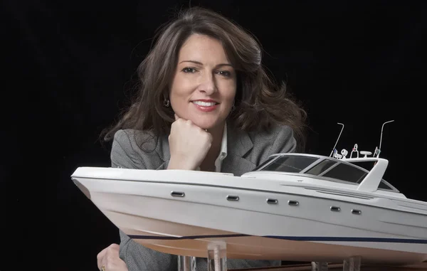 Italy; 24 May 2007, luxury yachts female builder studio portrait - EDITORIAL — Stock Photo, Image